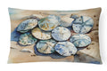 Sand Dollars Decorative Throw Pillow 12x16 Indoor Outdoor Accent Cushion, Fabric Cover with Insert for Sofa, Bed, Porch & Living Room