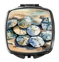 Sand Dollars Compact Mirror Decorative Travel Makeup Mirror for Women Girls Gifts Pocket Makeup Mirror Folding Handheld