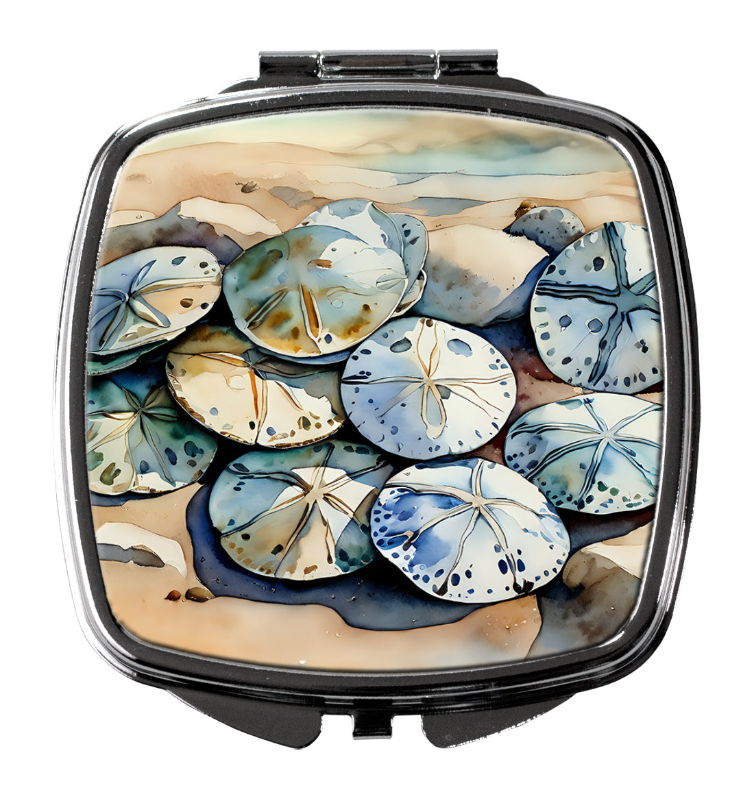 Sand Dollars Compact Mirror Decorative Travel Makeup Mirror for Women Girls Gifts Pocket Makeup Mirror Folding Handheld