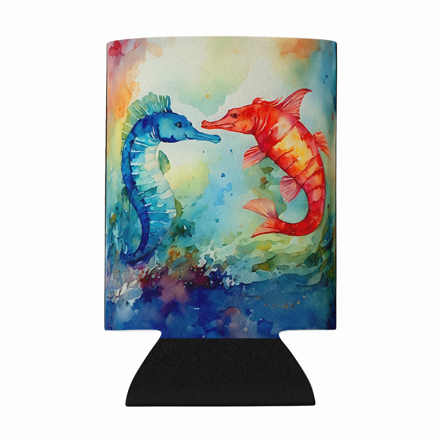 Seahorses Can or Bottle Hugger Cooler Sleeve for Standard 12 oz Cans, Insulated Foam Beer & Soda Can Hugger Reusable