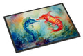 Seahorses Doormat Indoor Outdoor 24H X 36W Front Door Mat Rugs for Entryway, Non Slip Washable Low Pile,