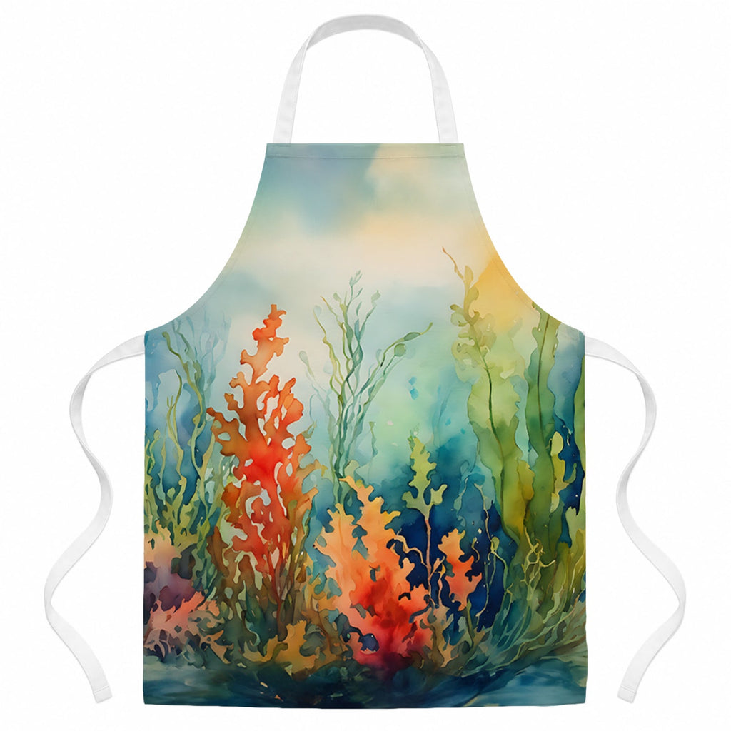 Seaweed Apron Cooking Kitchen Server Baking Crafts Gardening for Adult Women Men, Unisex, Large, Multicolor