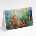 Seaweed Greeting Cards Pack of 8 Blank Cards with Envelopes Whimsical A7 Size 5x7