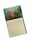 Seaweed Watercolor Sticky Note Holder Refillable Dispenser Desk Accessory 3x3 Pad Gift
