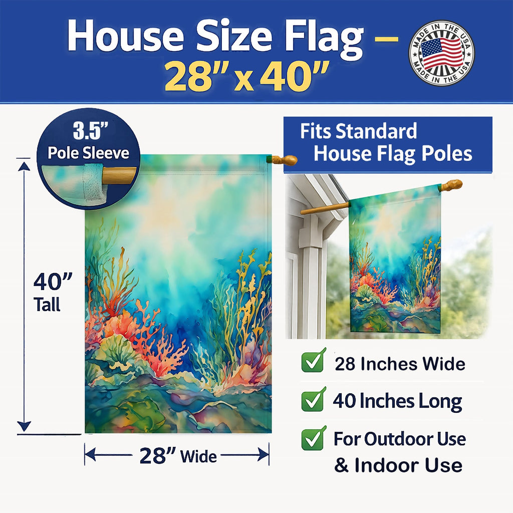 Seaweed House Flag 28x40 Porch Sleeve Pole Decorative Outside Yard Banner Artwork Wall Hanging, Polyester