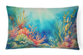 Seaweed Decorative Throw Pillow 12x16 Indoor Outdoor Accent Cushion, Fabric Cover with Insert for Sofa, Bed, Porch & Living Room