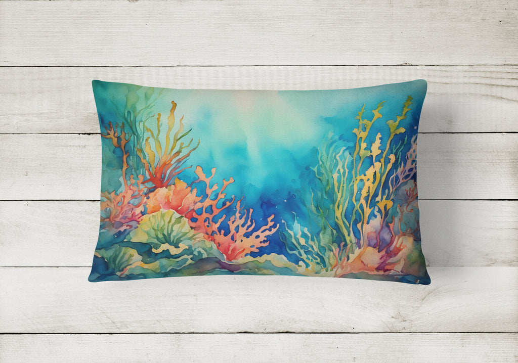 Seaweed Decorative Throw Pillow 12x16 Indoor Outdoor Accent Cushion, Fabric Cover with Insert for Sofa, Bed, Porch & Living Room