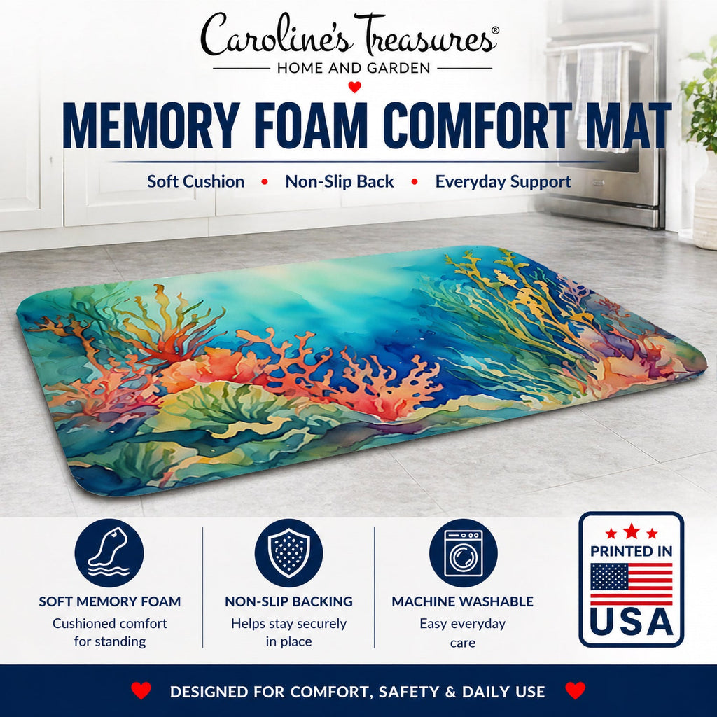 Seaweed Memory Foam Kitchen Mat Machine Washable Anti-Fatigue Cushion Comfort Bath or Kitchen Rug
