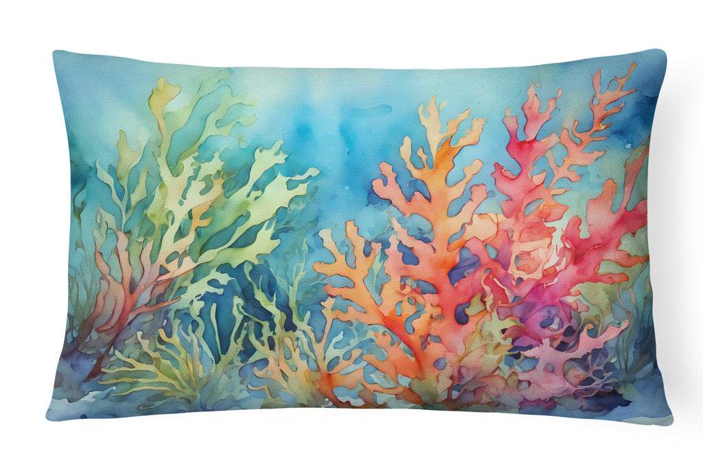 Seaweed Decorative Throw Pillow 12x16 Indoor Outdoor Accent Cushion, Fabric Cover with Insert for Sofa, Bed, Porch & Living Room