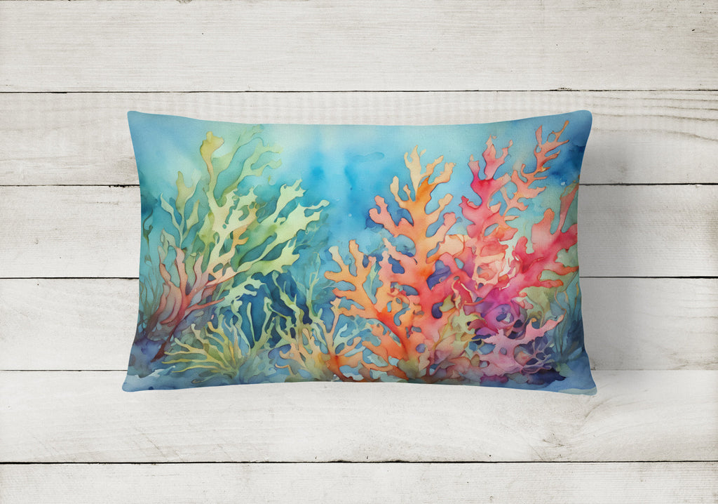 Seaweed Decorative Throw Pillow 12x16 Indoor Outdoor Accent Cushion, Fabric Cover with Insert for Sofa, Bed, Porch & Living Room