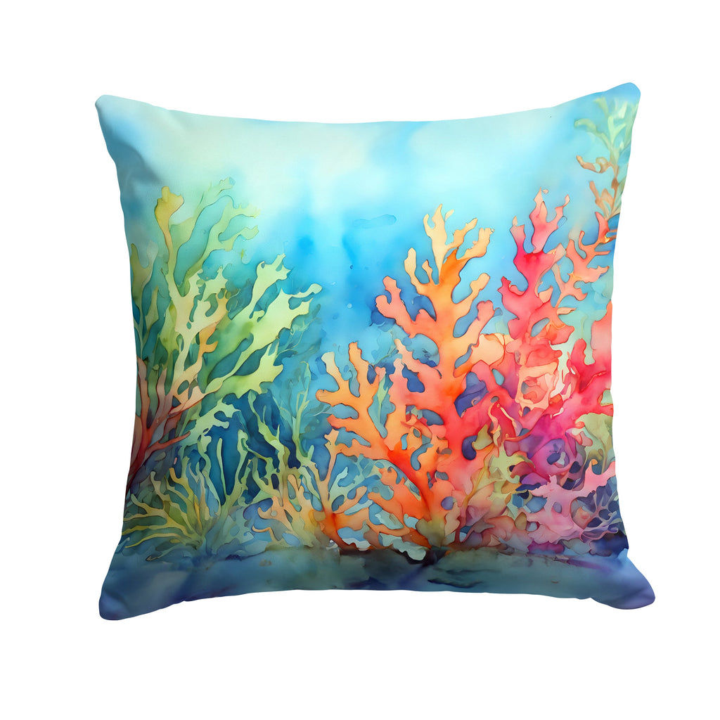 Seaweed Decorative Throw Pillow 18x18 Indoor Outdoor Accent Cushion, Fabric Cover with Insert for Sofa, Bed, Porch & Living Room