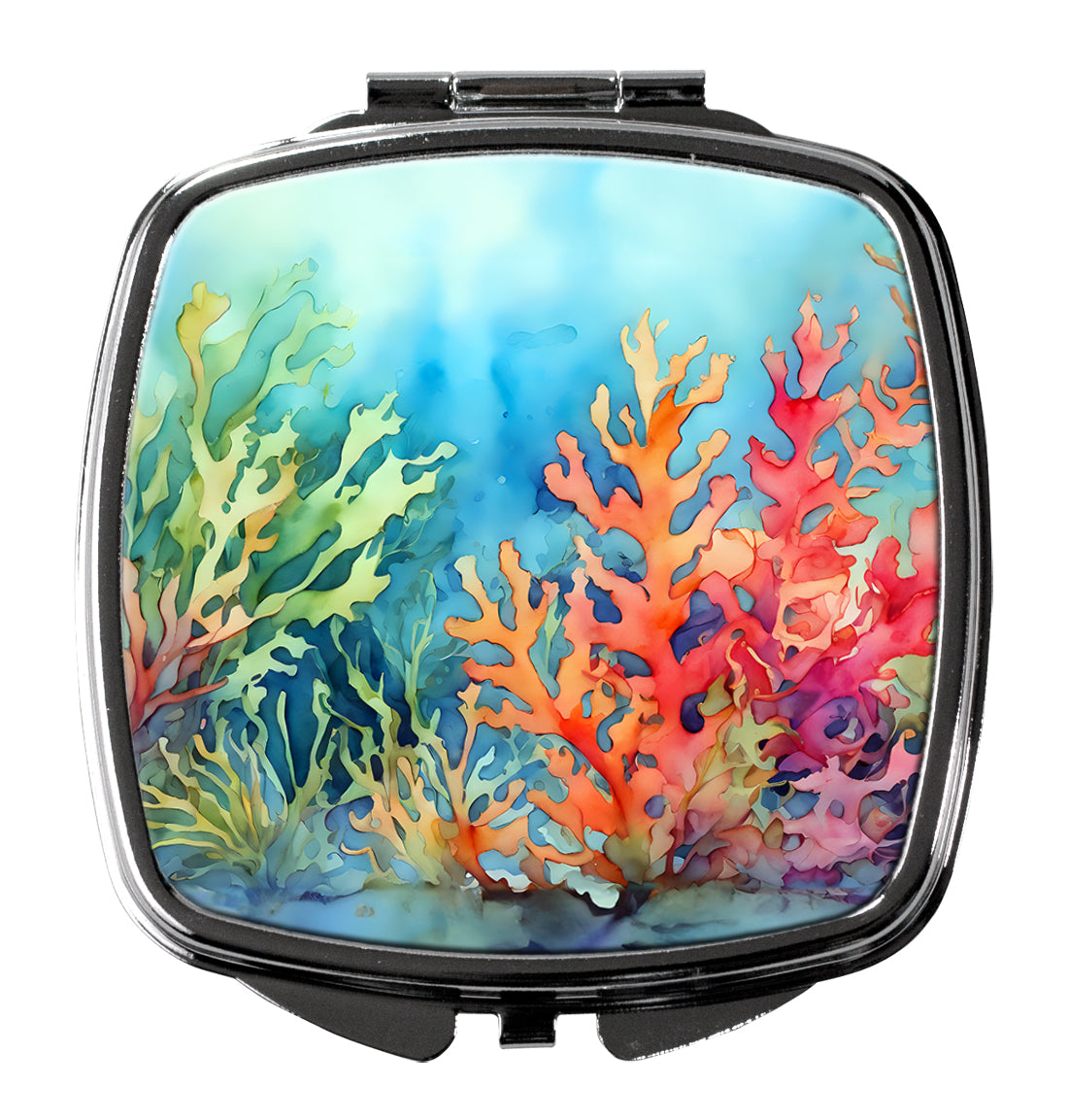 Seaweed Compact Mirror Decorative Travel Makeup Mirror for Women Girls Gifts Pocket Makeup Mirror Folding Handheld