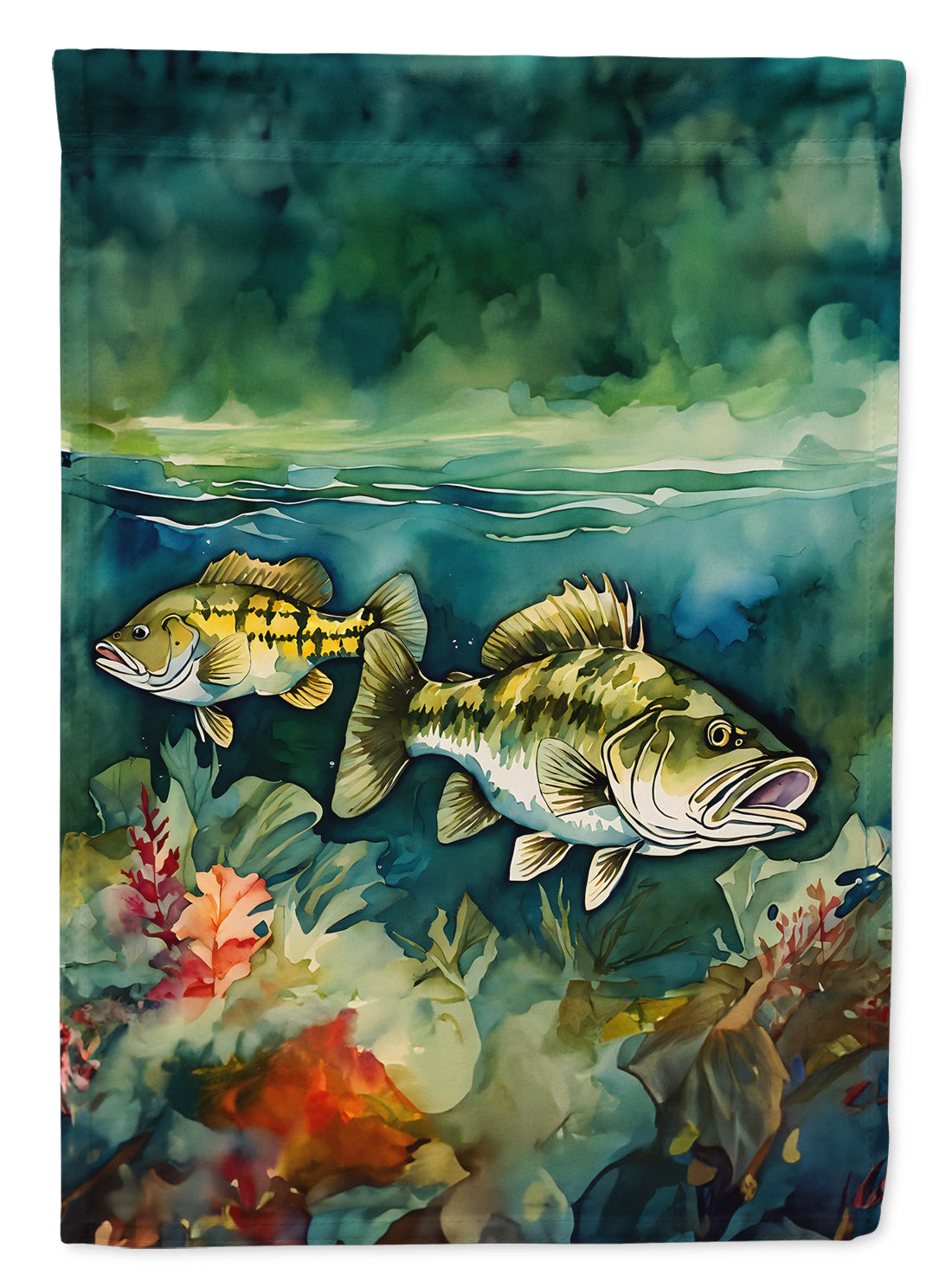 Smallmouth Bass House Flag 28x40 Porch Sleeve Pole Decorative Outside Yard Banner Artwork Wall Hanging, Polyester