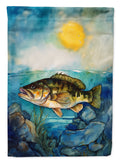 Smallmouth Bass House Flag 28x40 Porch Sleeve Pole Decorative Outside Yard Banner Artwork Wall Hanging, Polyester