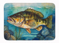 Smallmouth Bass Memory Foam Kitchen Mat Machine Washable Anti-Fatigue Cushion Comfort Bath or Kitchen Rug