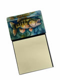 Smallmouth Bass Watercolor Sticky Note Holder Refillable Dispenser Desk Accessory 3x3 Pad Gift