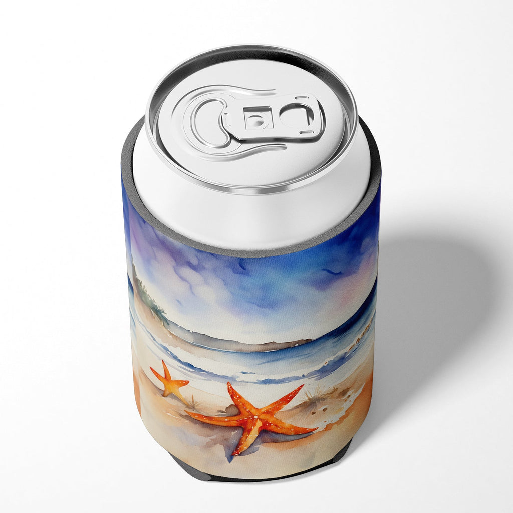 Starfish Can or Bottle Hugger Cooler Sleeve for Standard 12 oz Cans, Insulated Foam Beer & Soda Can Hugger Reusable
