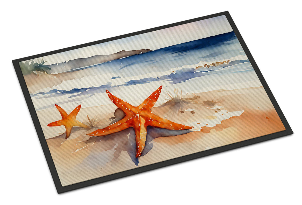 Starfish Doormat Indoor Outdoor 24H X 36W Front Door Mat Rugs for Entryway, Non Slip Washable Low Pile,