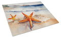Starfish Cutting Board Tempered Glass Kitchen Cutting Surface, Heat Resistant Chopping, Non-Slip Feet, Food Prep & Serving