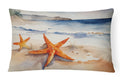Starfish Decorative Throw Pillow 12x16 Indoor Outdoor Accent Cushion, Fabric Cover with Insert for Sofa, Bed, Porch & Living Room