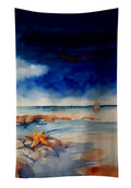 Starfish Kitchen Towel Velour Plush Front and Cotton Loop Back Machine Washable