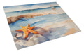 Starfish Cutting Board Tempered Glass Kitchen Cutting Surface, Heat Resistant Chopping, Non-Slip Feet, Food Prep & Serving