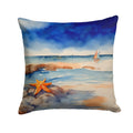 Starfish Decorative Throw Pillow 18x18 Indoor Outdoor Accent Cushion, Fabric Cover with Insert for Sofa, Bed, Porch & Living Room