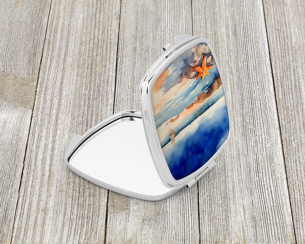 Starfish Compact Mirror Decorative Travel Makeup Mirror for Women Girls Gifts Pocket Makeup Mirror Folding Handheld