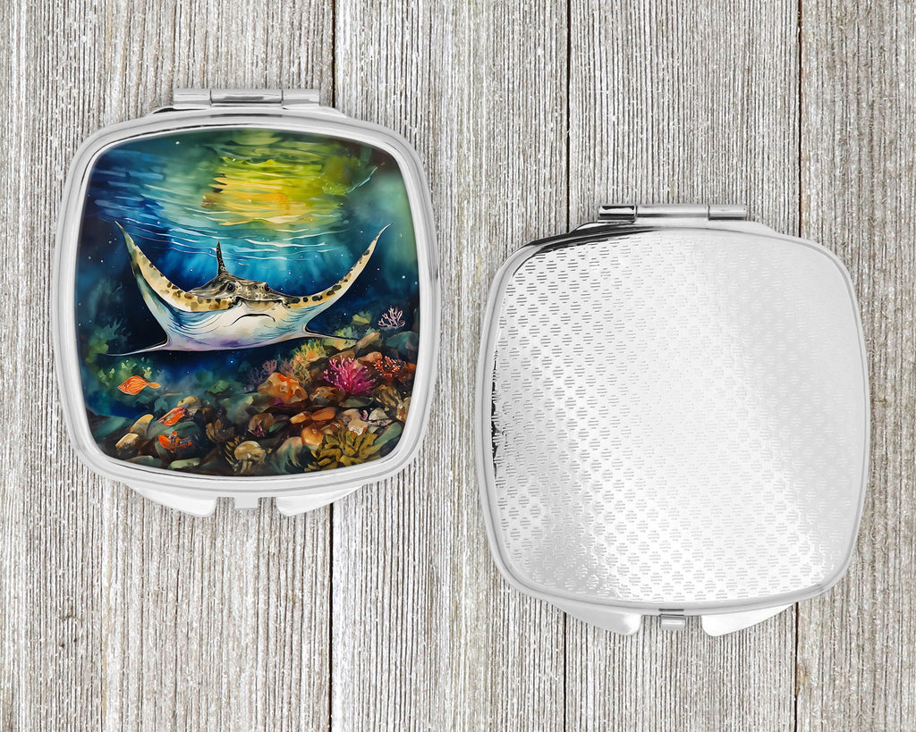 Sting Ray Compact Mirror Decorative Travel Makeup Mirror for Women Girls Gifts Pocket Makeup Mirror Folding Handheld