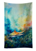 Sting Ray Kitchen Towel Velour Plush Front and Cotton Loop Back Machine Washable