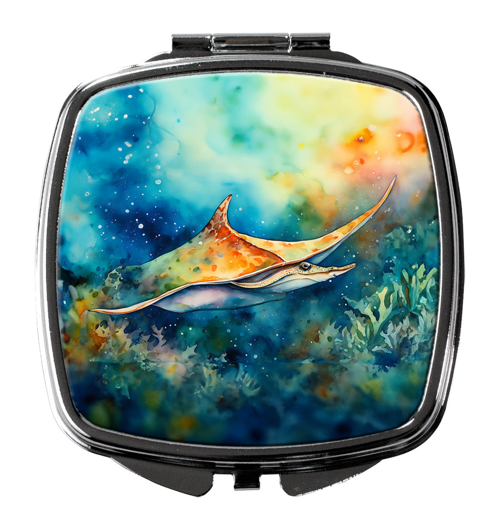 Sting Ray Compact Mirror Decorative Travel Makeup Mirror for Women Girls Gifts Pocket Makeup Mirror Folding Handheld