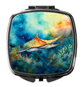 Sting Ray Compact Mirror Decorative Travel Makeup Mirror for Women Girls Gifts Pocket Makeup Mirror Folding Handheld