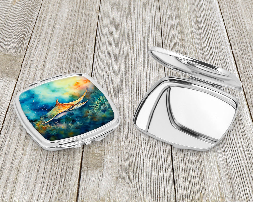Sting Ray Compact Mirror Decorative Travel Makeup Mirror for Women Girls Gifts Pocket Makeup Mirror Folding Handheld
