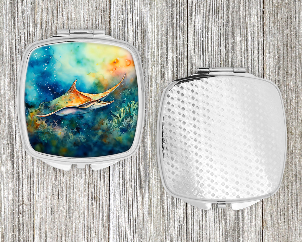 Sting Ray Compact Mirror Decorative Travel Makeup Mirror for Women Girls Gifts Pocket Makeup Mirror Folding Handheld