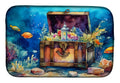 Treasure Chest Dish Drying Mat Absorbent Dish Drying Mat Pad for Kitchen Counter Dish Drainer Mat for Countertop, 14 x 21", Multicolor