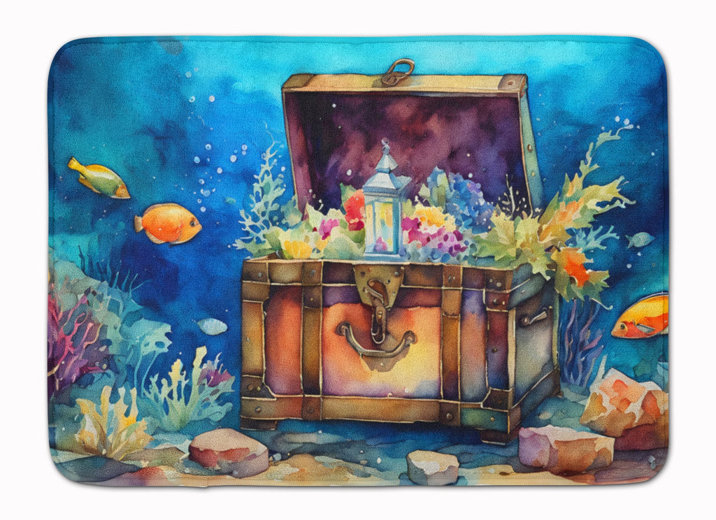 Treasure Chest Memory Foam Kitchen Mat Machine Washable Anti-Fatigue Cushion Comfort Bath or Kitchen Rug