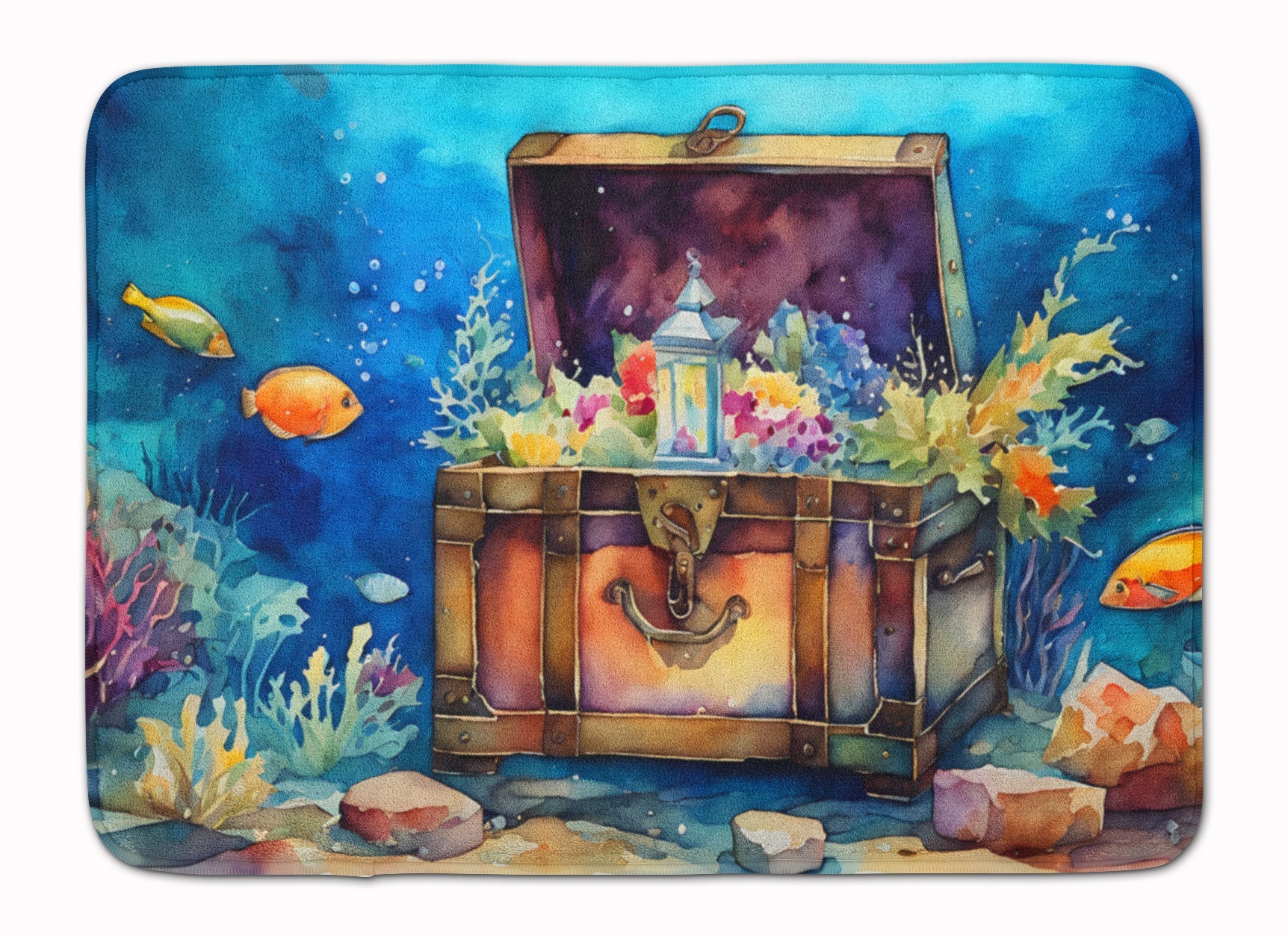 Treasure Chest Memory Foam Kitchen Mat Machine Washable Anti-Fatigue Cushion Comfort Bath or Kitchen Rug