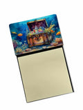 Treasure Chest Watercolor Sticky Note Holder Refillable Dispenser Desk Accessory 3x3 Pad Gift