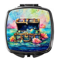 Treasure Chest Compact Mirror Decorative Travel Makeup Mirror for Women Girls Gifts Pocket Makeup Mirror Folding Handheld