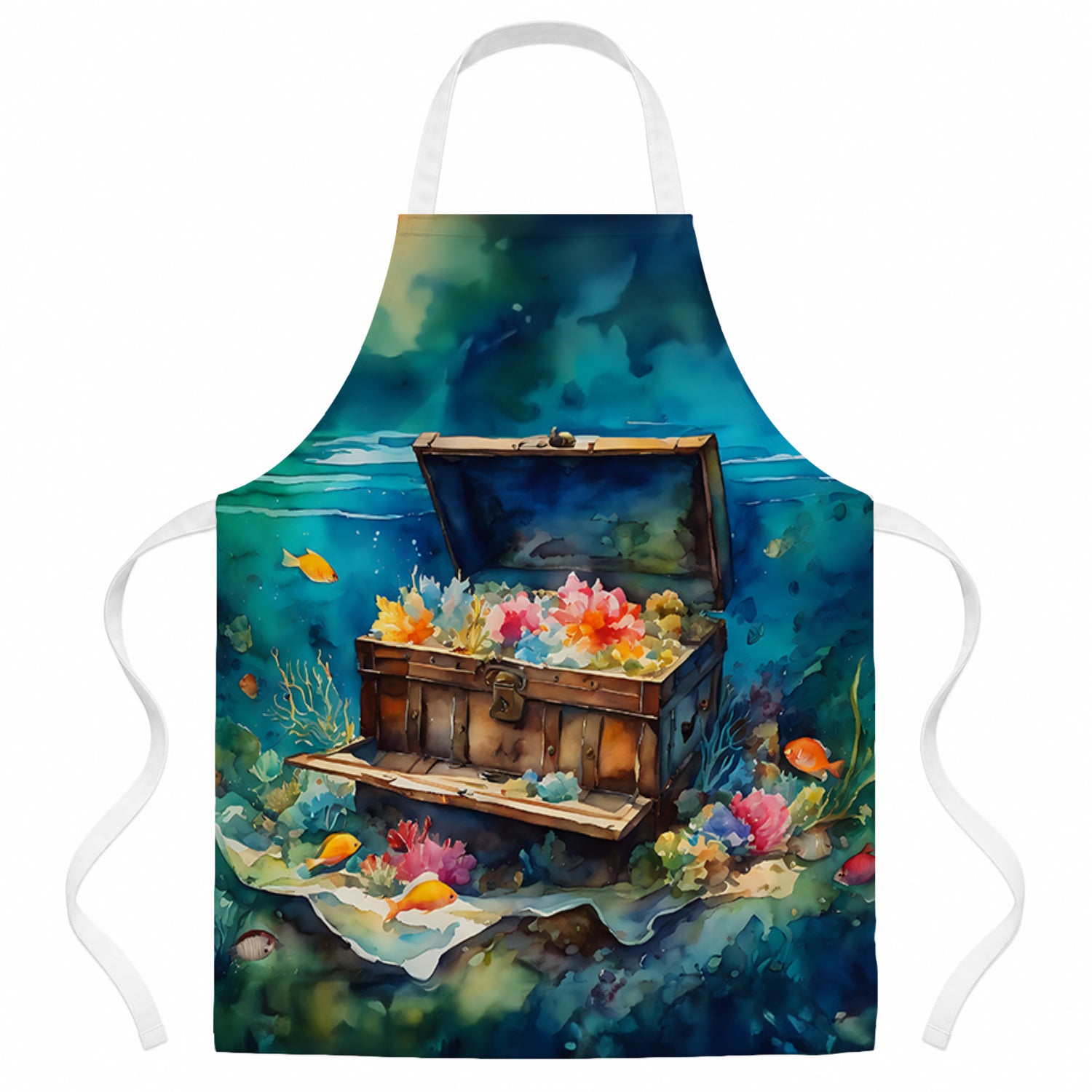 Treasure Chest Apron Cooking Kitchen Server Baking Crafts Gardening for Adult Women Men, Unisex, Large, Multicolor