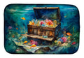 Treasure Chest Dish Drying Mat Absorbent Dish Drying Mat Pad for Kitchen Counter Dish Drainer Mat for Countertop, 14 x 21", Multicolor