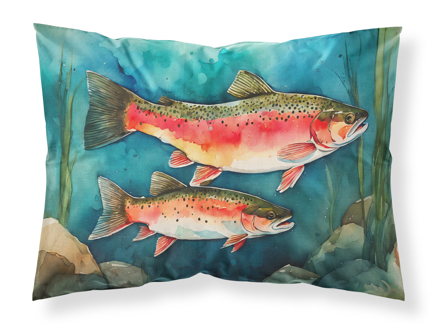 Trout Standard Pillowcase Lightweight Super Soft Easy Care Decorative Artwork Pillowcase, Standard