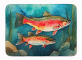 Trout Memory Foam Kitchen Mat Machine Washable Anti-Fatigue Cushion Comfort Bath or Kitchen Rug