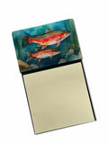 Trout Watercolor Sticky Note Holder Refillable Dispenser Desk Accessory 3x3 Pad Gift