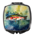 Trout Compact Mirror Decorative Travel Makeup Mirror for Women Girls Gifts Pocket Makeup Mirror Folding Handheld