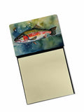 Trout Watercolor Sticky Note Holder Refillable Dispenser Desk Accessory 3x3 Pad Gift