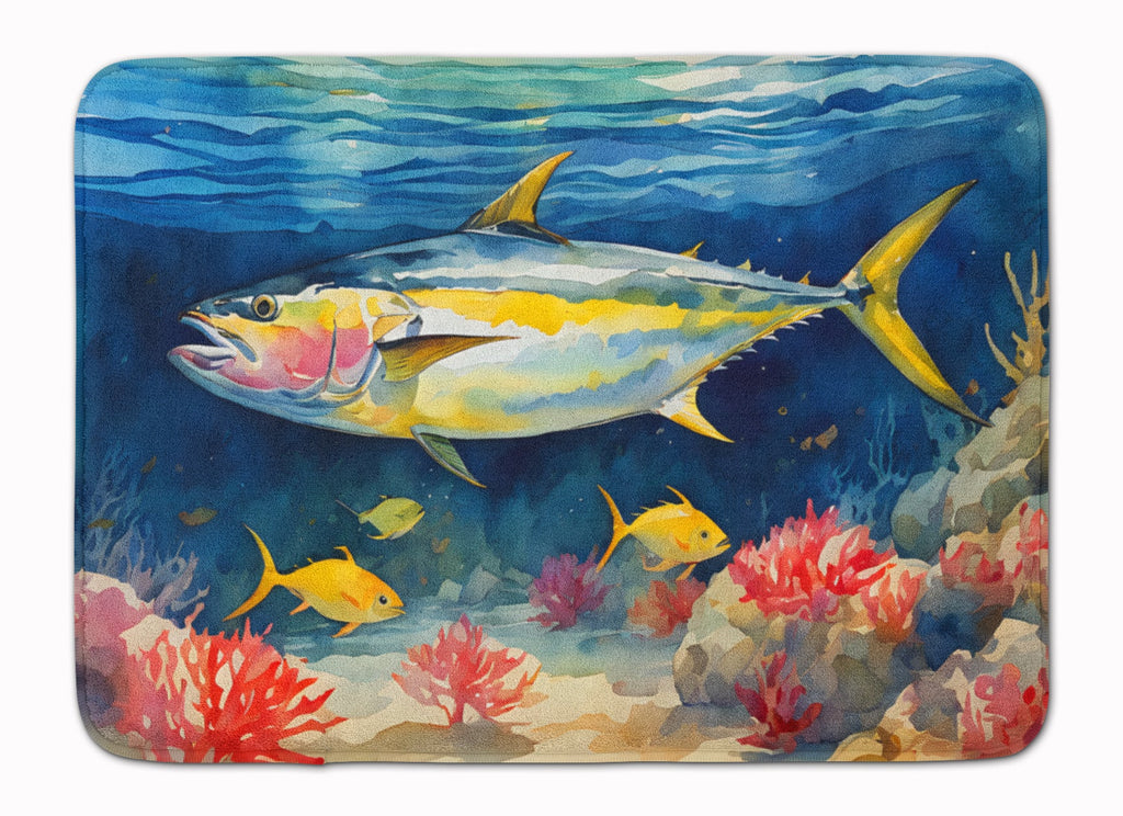 Yellowfin Tuna Memory Foam Kitchen Mat Machine Washable Anti-Fatigue Cushion Comfort Bath or Kitchen Rug