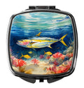 Yellowfin Tuna Compact Mirror Decorative Travel Makeup Mirror for Women Girls Gifts Pocket Makeup Mirror Folding Handheld