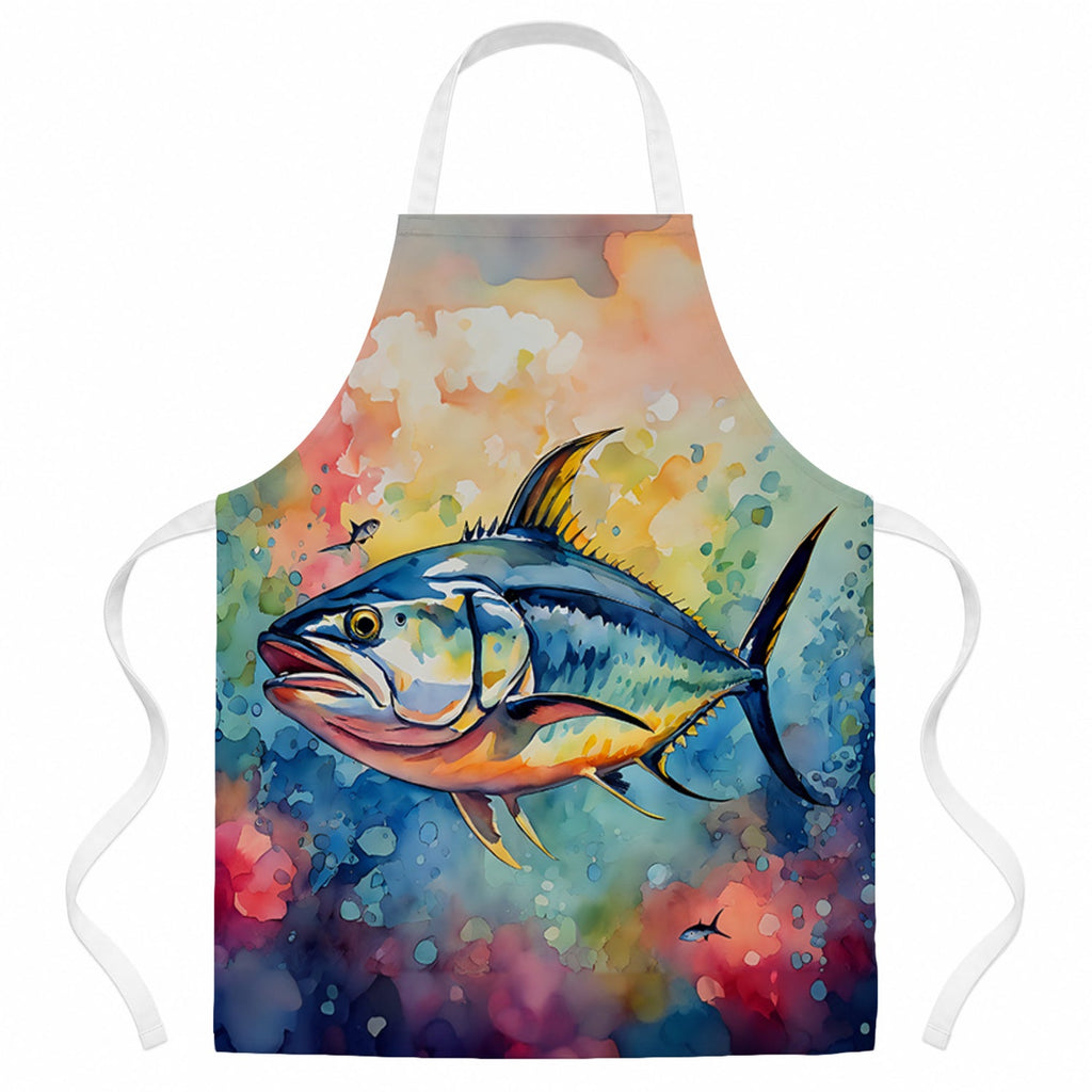 Yellowfin Tuna Apron Cooking Kitchen Server Baking Crafts Gardening for Adult Women Men, Unisex, Large, Multicolor