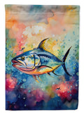 Yellowfin Tuna House Flag 28x40 Porch Sleeve Pole Decorative Outside Yard Banner Artwork Wall Hanging, Polyester